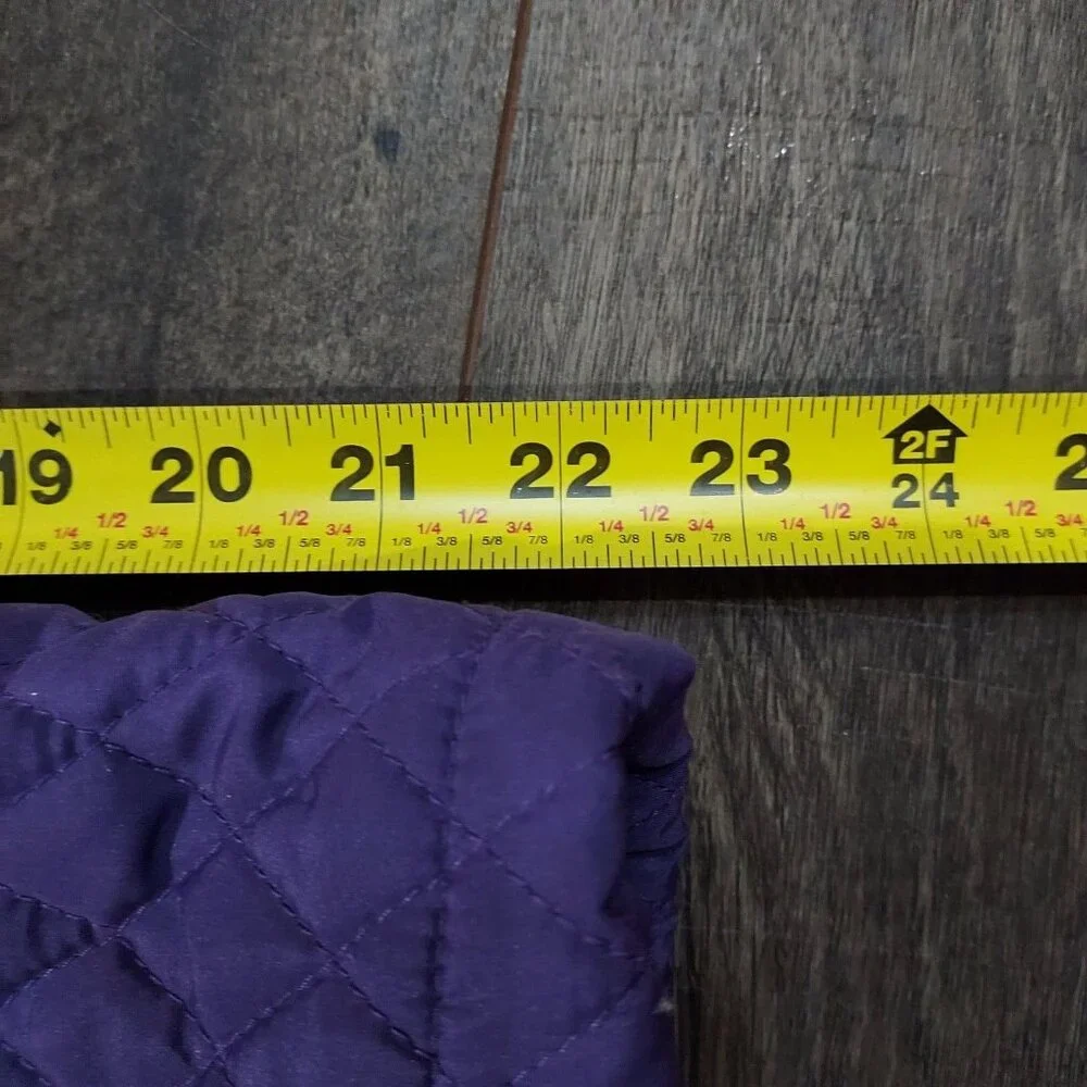 Jane Ashley Women's Quilted Coat, Size Medium Jacket Purple - Picture 14 of 16